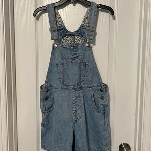 💗Ditzy blue flower overalls